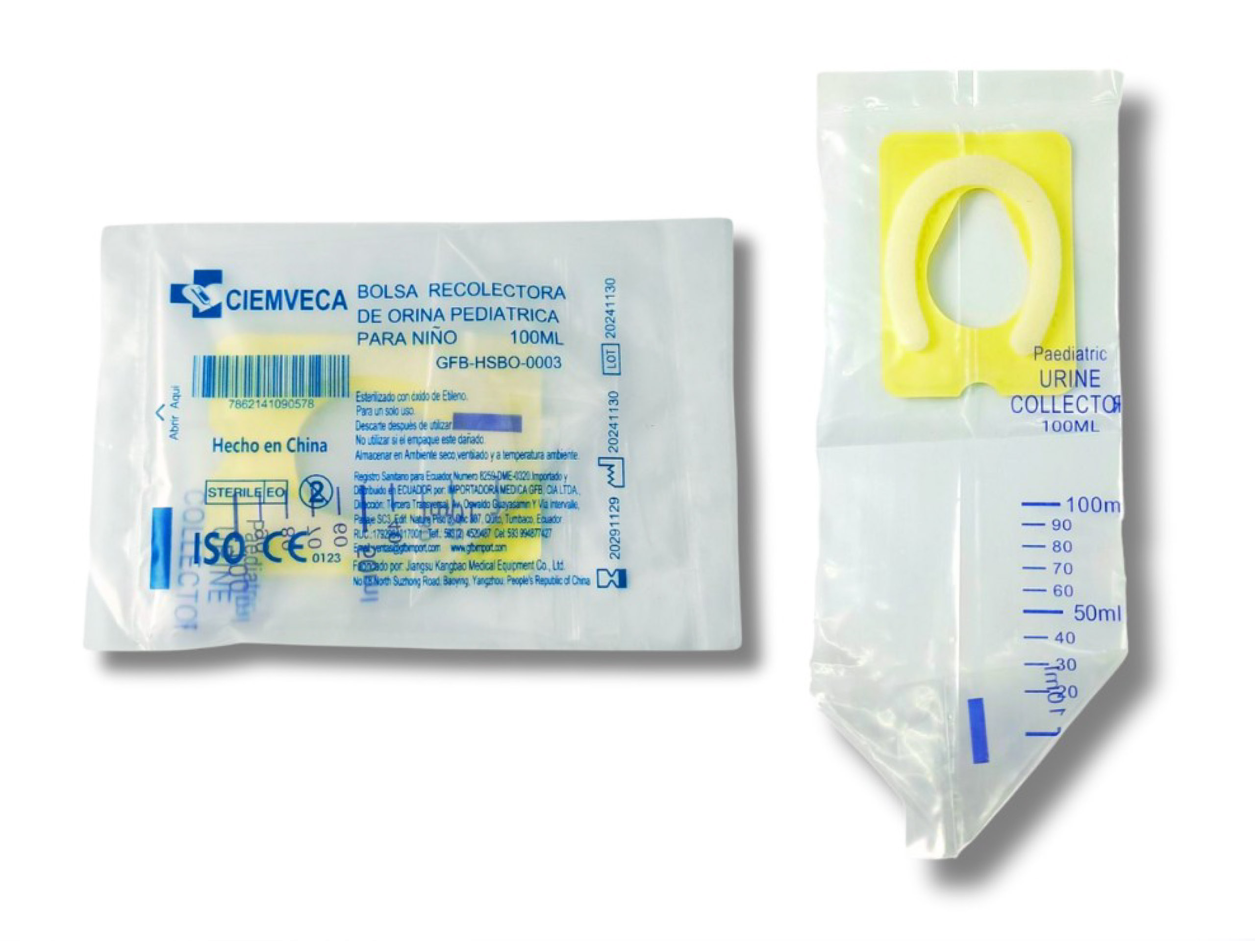Imagen de BOLSA RECOLECTORA DE ORINA PEDIATRICA (NIÑO - NIÑA)
100 ml